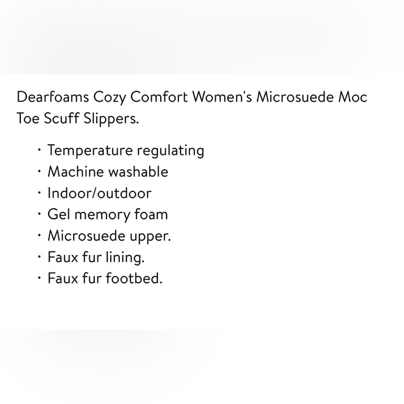 Dearfoams Cozy Comfort Slippers NWT - Picture 6 of 7